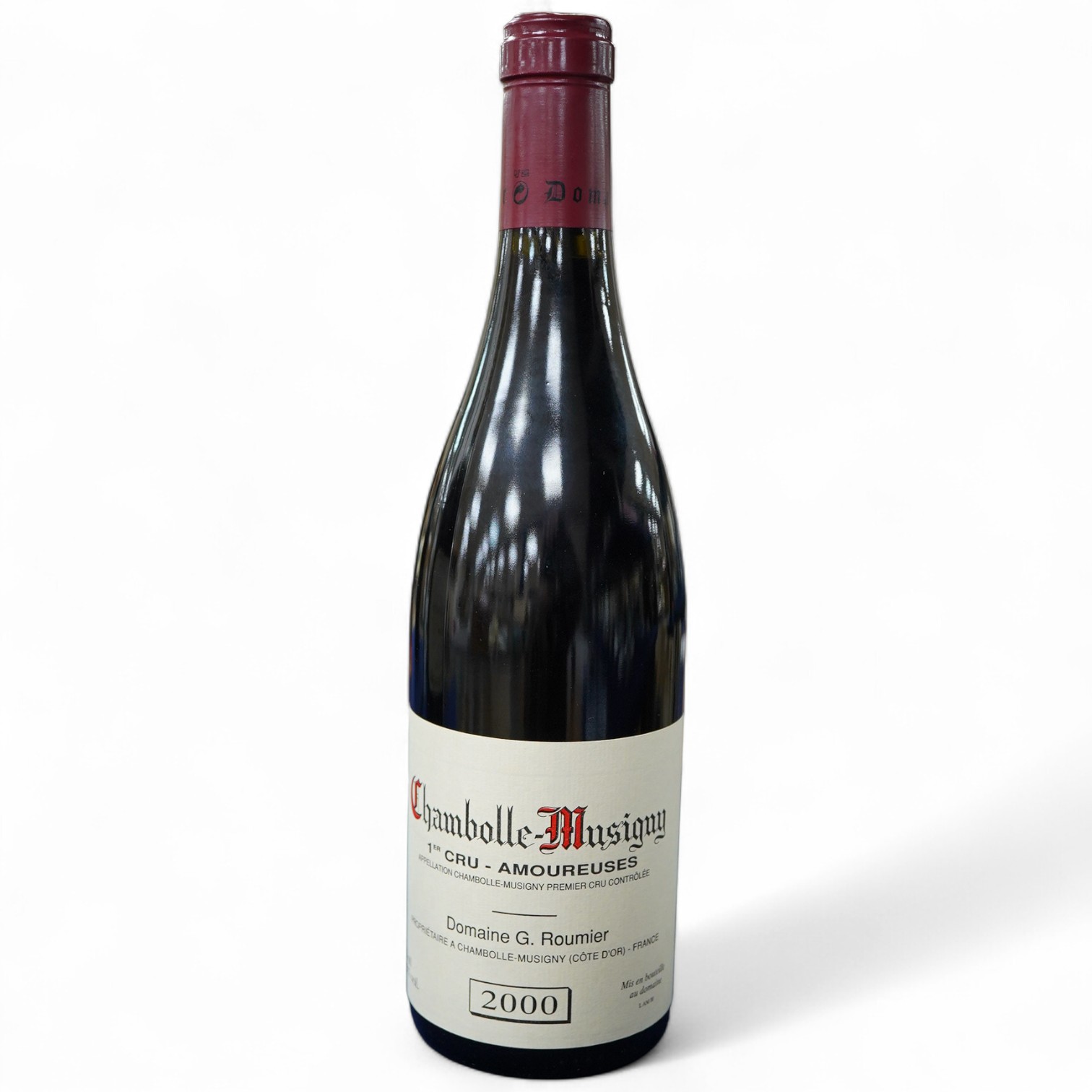 A bottle of Chambolle-Musigny, Premier Cru, Domaine G. Roumier, 2000